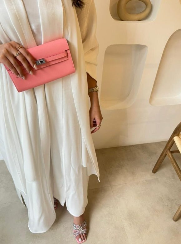 Blush pink clutch