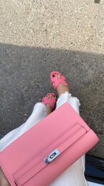 Blush pink clutch