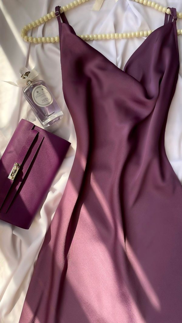 Purple mini clutch bag front view by Clear UAE