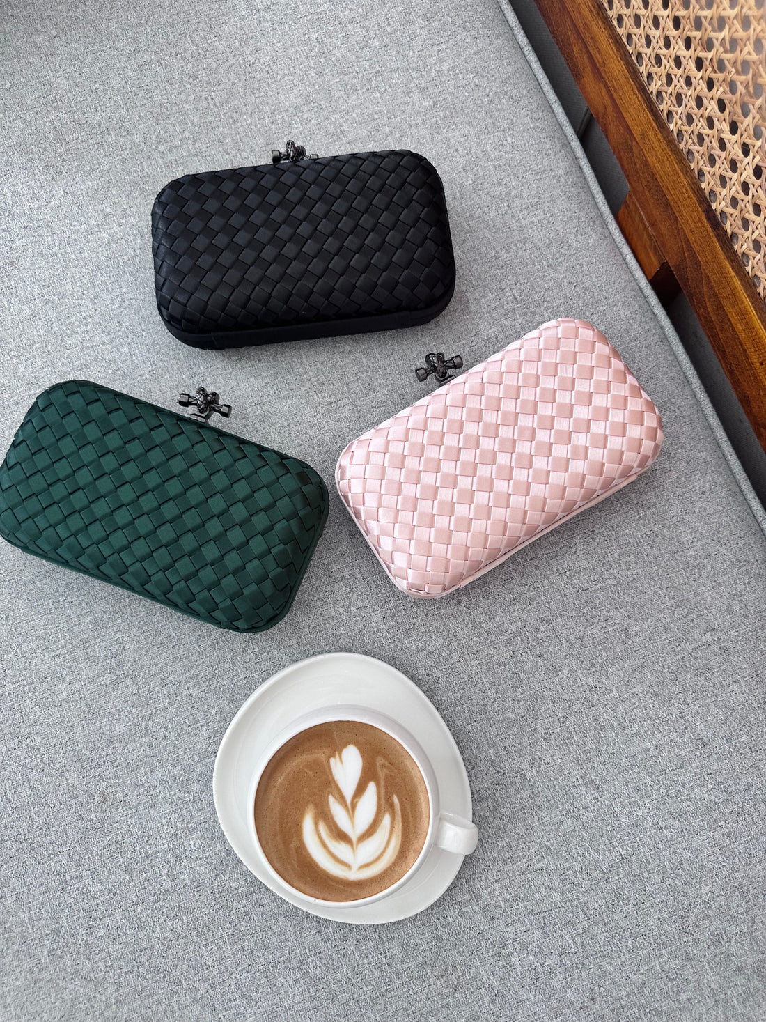 Pink Mini Clutch Clasp Detail - Luxury Clutch UAE | Clear UAE
