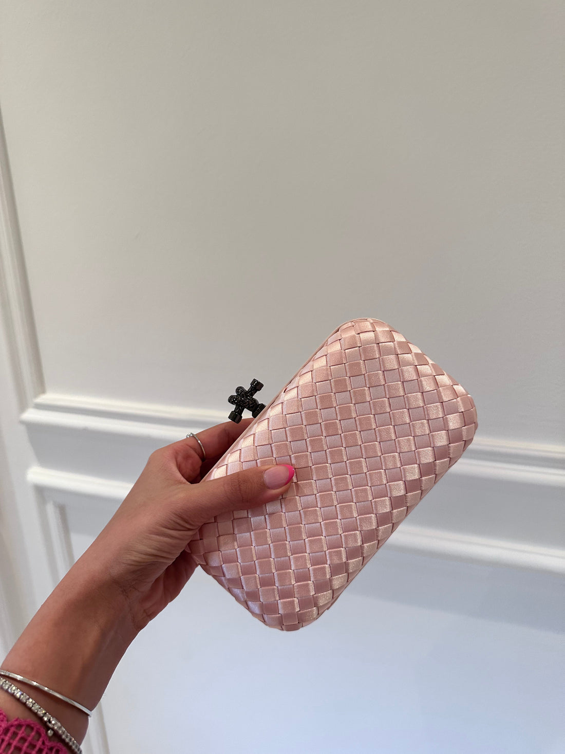 Pink Mini Clutch Clasp Detail - Luxury Clutch UAE | Clear UAE
