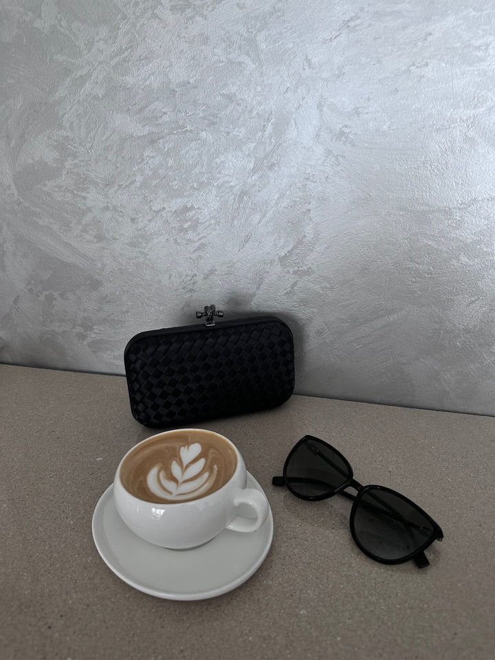 Black Mini Clutch Interior - Luxury Clutch | Clear UAE
