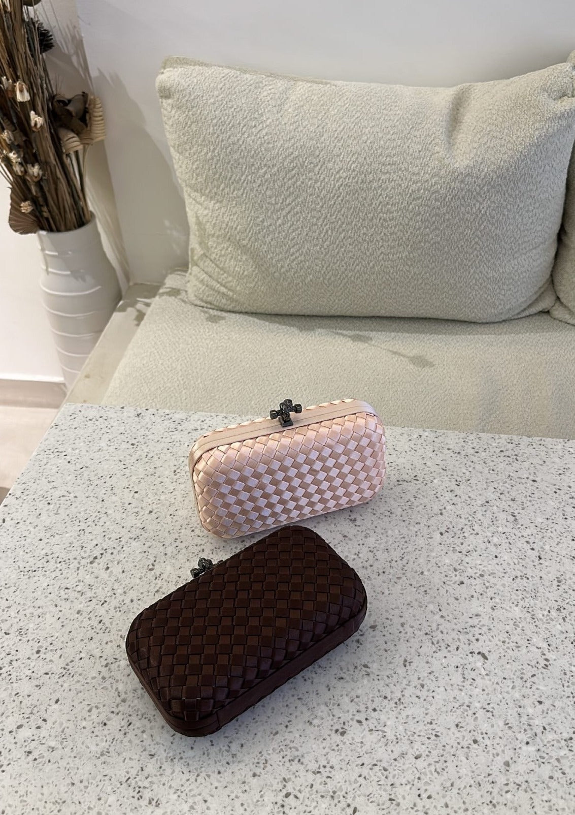 Coffee Mini Clutch Interior - Luxury Clutch | Clear UAE
