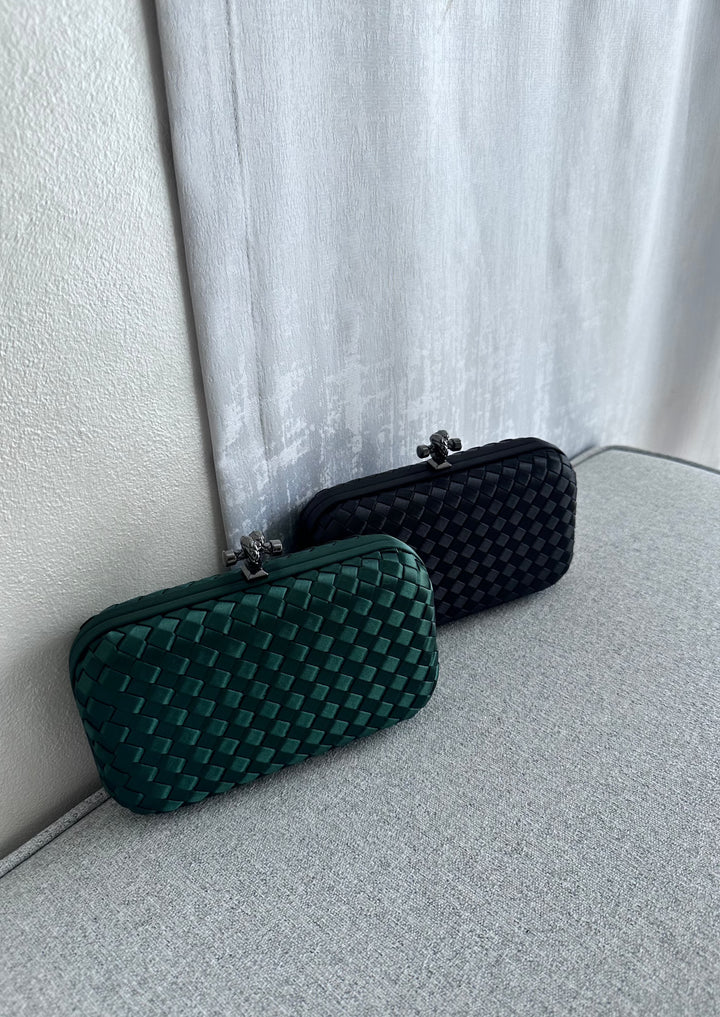 Clear Clutch- royal green