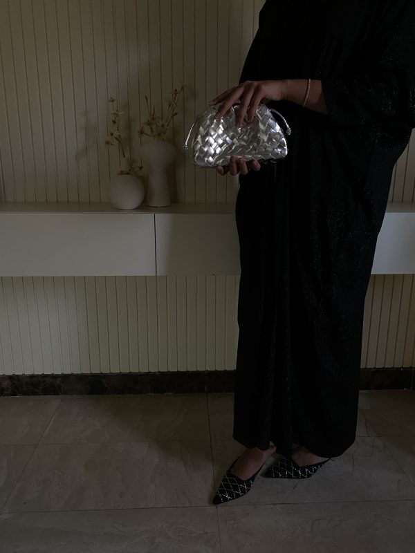 Bottega Intrecciato silver woven luxury bag – Clear UAE