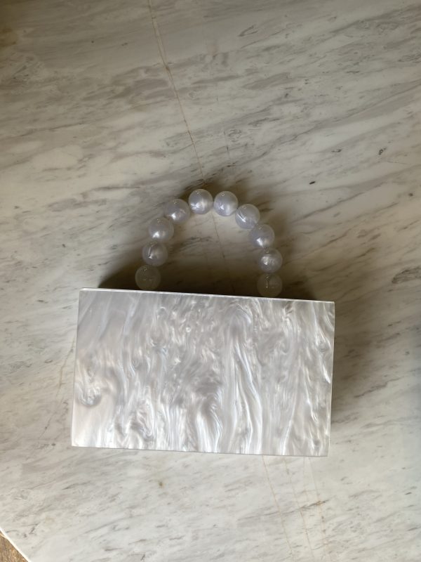 Clear Mother of Pearl Clutch